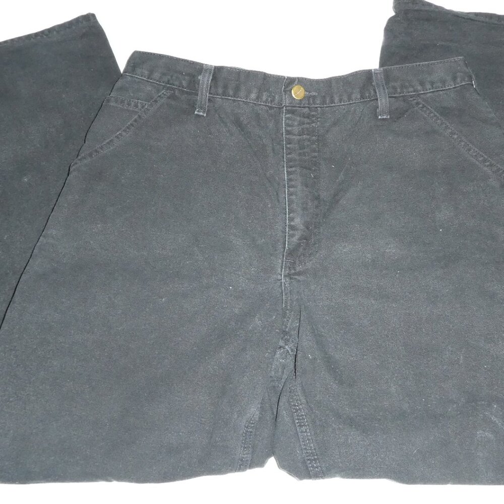 Carhartt B11-BLK Dungaree Mens Carpenter Denim Work Pants 128644 - Black